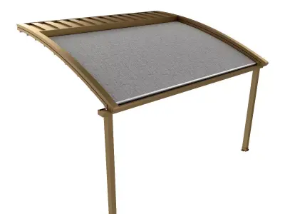 Motorized Pergola 2 bronze patina light 3D model