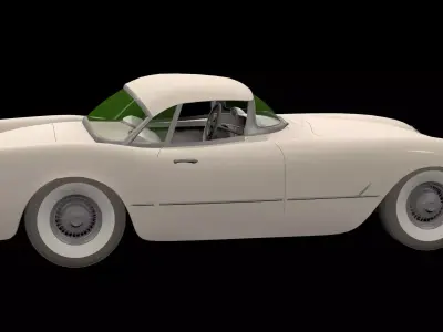 classic car Low-poly 3D model
