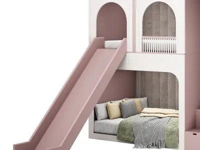 Childrens bunk bed 42 3D model