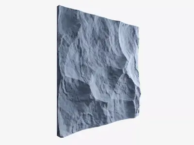255-RockPanel piece of rock on wall 3D model