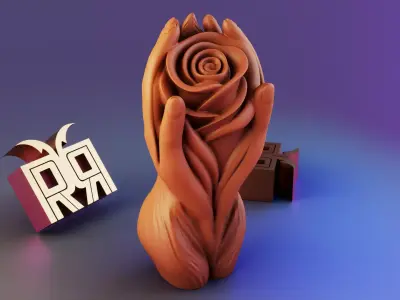 Flower Body Candle 3D print model