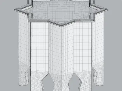 Moroccan star table 3D model