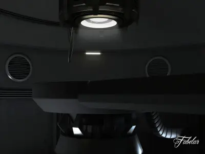 Futuristic garage 3D model