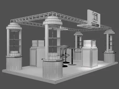Booth Exhibition Stand a472a 3D model