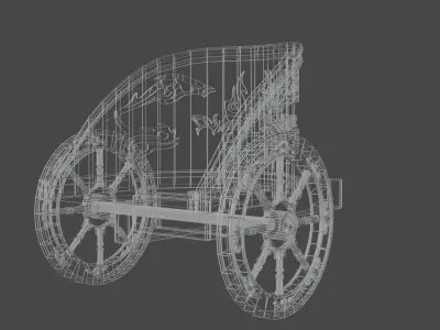 Roman Chariot  Free low-poly 3D model