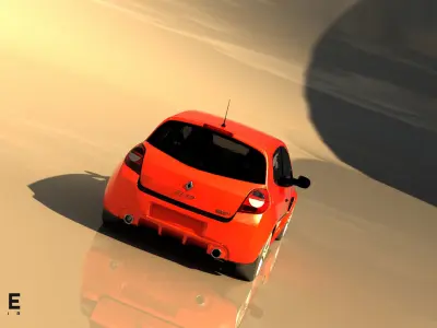 2010 Renault Clio Renault Sport 200 Cup Low-poly 3D model