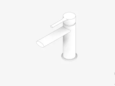 Basin Mixer - Luxury - Sleek Oval Low-poly 3D model