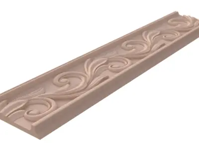 3D MODEL OF DECORATIVE CARVED MOLDING DECOR MODEL 3D print model