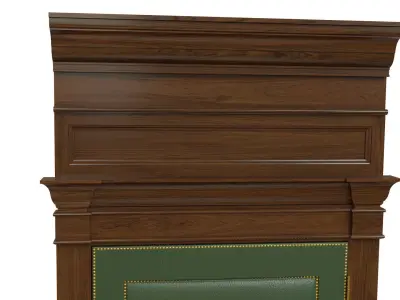 Classic wooden door 03 3D model