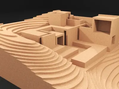 Cardboard Architectural Model 3D model