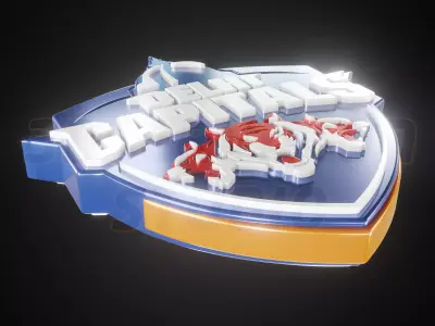 Delhi Capitals logo - Cinematic - 3D print 3D model