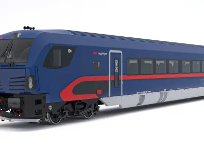 Siemens Vectrain locomotive OBB nightjet 3D model