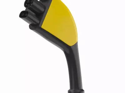 Electric Vehicle Charging Plug Socket 02 3D model