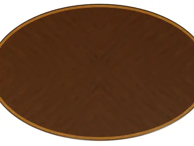 Classic table with inlaid veneer 1800 3D model