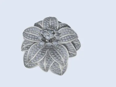 Flower Ring and Earrings set 53685 3D print model