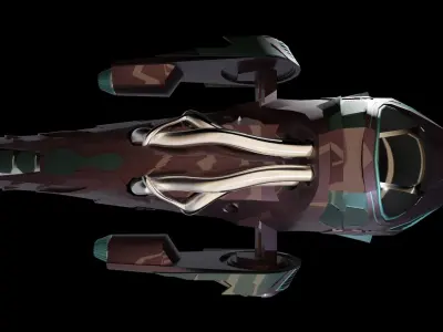 Spaceship futuristic spacecraft Free 3D model