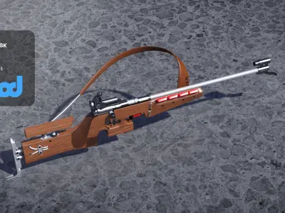 Biathlon Rifle 3D model