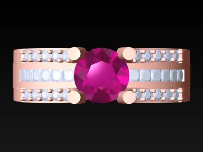 Diamond Ring - Womens Rings - N180323 3D print model