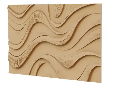 decor set wall panel relief mural CNC 25  3D model