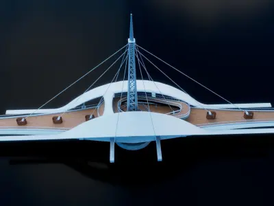 Great Harbor Bridge Low-poly 3D model