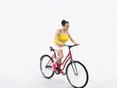 Dream 01A bicycle bike Sports Woman Low-poly 3D model