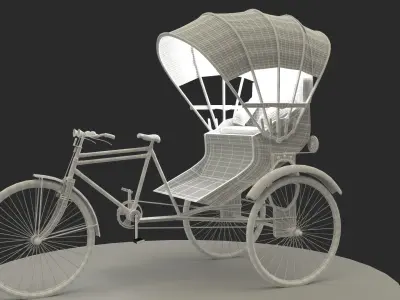 Chinese rickshaw 3D model