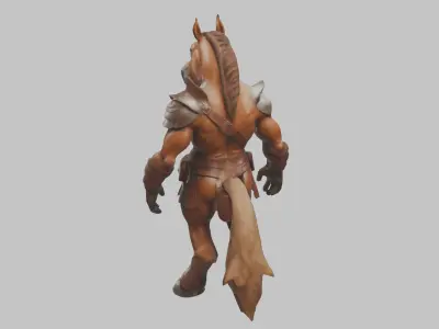 Fantasy Stylized Human Horse Character Low-poly 3D model