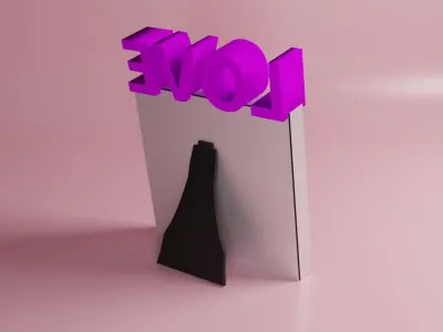 PHOTO FRAME Low-poly 3D model 4