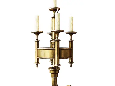Medieval Wall Candles 3D model