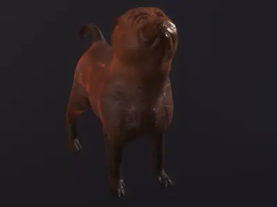 Clay Dog Free 3D model