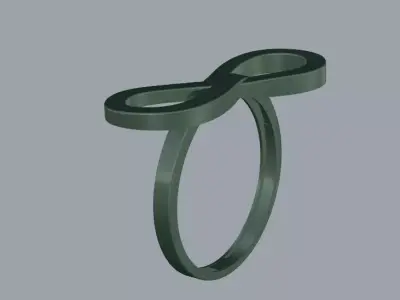 Infinity Ring Lightweight Modern Gold Jewelry 3D Model 3D print model