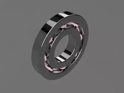 Ball Bearing 3D model 9