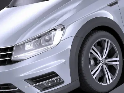 Volkswagen Caddy Alltrack 2018 VRAY 3D model