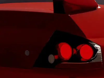 Evo 8 car in fog 3D model