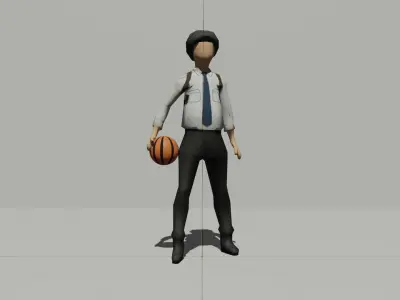 Low Poly Character Model Free low-poly 3D model