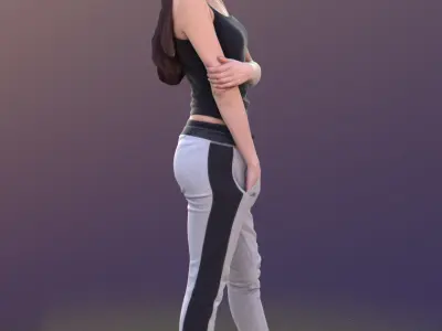 Myriam 10272 - Standing Sport Girl Low-poly 3D model