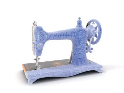 Vintage Sewing Machine model pack Low-poly 3D model