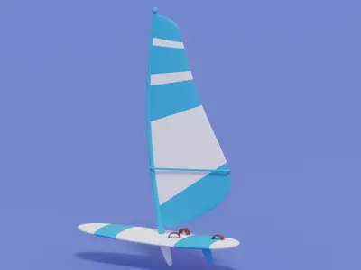 Cartoon Windsurf 3D model