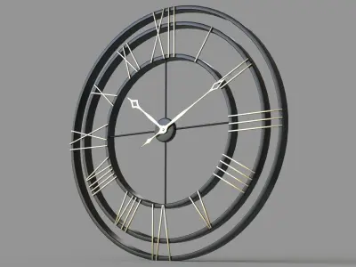 Oversized 45 Round Wall Clock 3D model