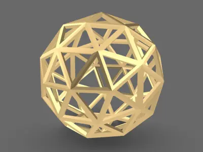 Geodesic Sphere Frame frequency 3 3D model