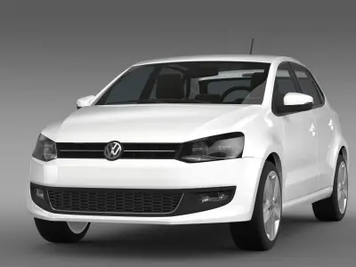 Volkswagen Polo 5d 2009-2013 3D model
