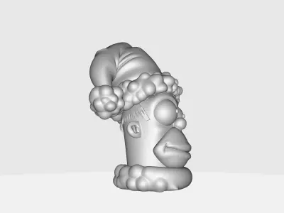 Christmas Cartoon Character Bust Funny Holiday Decoration 3D print model