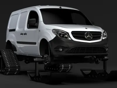 Mercedes Benz Citan Van Ski 2018 3D model