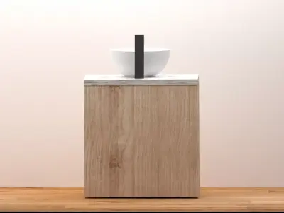 Modern Bathroom Vanity Sink Cabinet Free 3D model