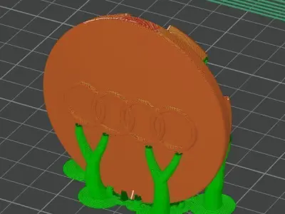 Audi Wheel Cap 3D print model