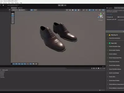 Classic Brown Oxford Shoes Game Ready 3D Model  Low-poly 3D model