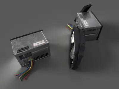 Mazda MX-5 Speedometer Radio Klima Low-poly 3D model
