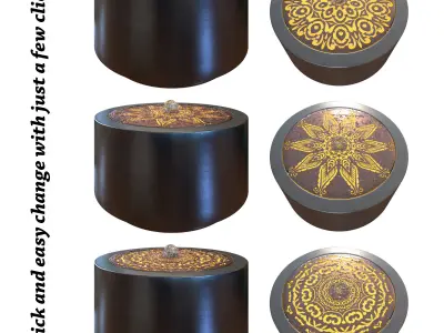 Maroq Light up Water Feature - Fountain 3D model