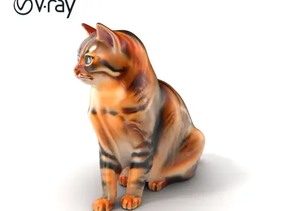 Realistic Domestic Cat Model Pack Low-poly 3D model