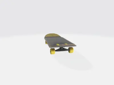 A skateboard with wheels 3D model